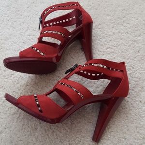 Perfect Party Heels Suede & Crystal Platform